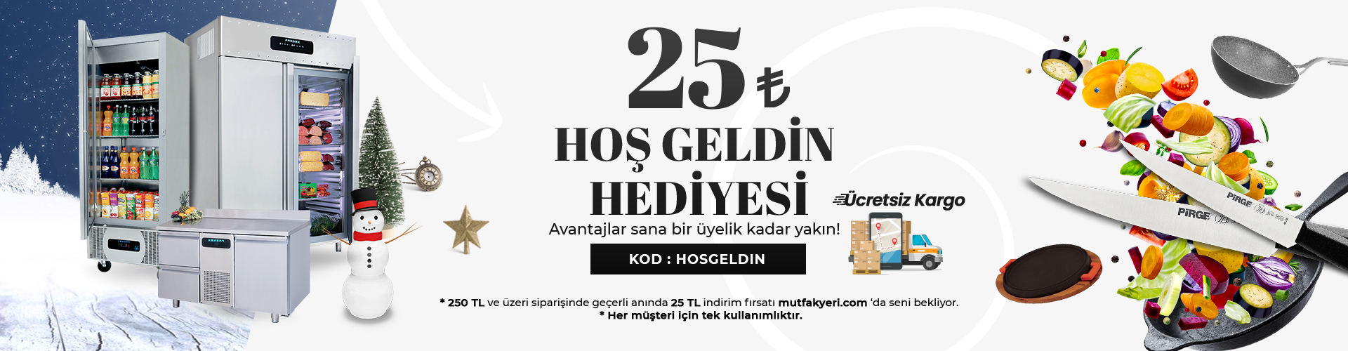 25 TL HOŞ GELDİN HEDİYESİ Mutfakyeri.com 